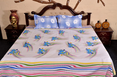 56% OFF on Urban Style Cotton Printed Double Bedsheet 1 Double Bedsheet, 2 Pillow Cover, Multicolor
