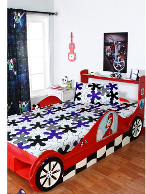 67% OFF on Homefab India Cotton Checkered Single Bedsheet