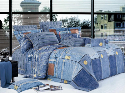 Zyne Cotton Abstract King Bedsheet