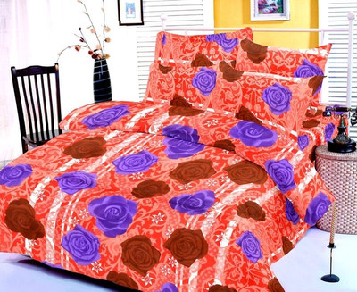 49% OFF on Octane Cotton Floral Double Bedsheet
