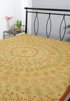 55% OFF on Rajrang Cotton Paisley Double Bedsheet