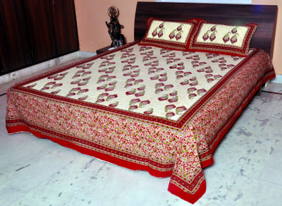 79% OFF on Shyamalam Cotton Printed Double Bedsheet