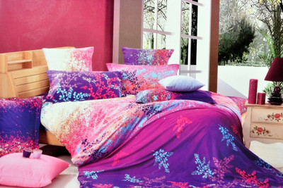 48% OFF on Valtellina Cotton Abstract Double Bedsheet