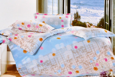 74% OFF on Valtellina Polyester Geometric Double Bedsheet