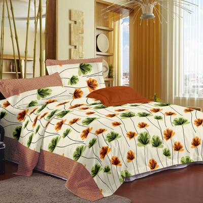 34% OFF on Story @ Home Cotton Printed Double Bedsheet 1 Bedsheet, 2 Pillow Cover, Multicolor
