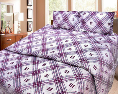 41% OFF on Cosmosgalaxy Cotton Checkered Double Bedsheet