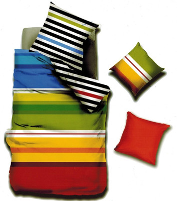 28% OFF on Enfin Homes Cotton Striped Double Bedsheet 1 Bedsheet, 2 Pillow Covers, Multicolor