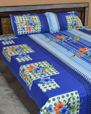 51% OFF on Famacart Cotton Printed Double King Bedsheet