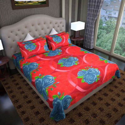 65% OFF on Graffiti Home Cotton Printed Double Bedsheet