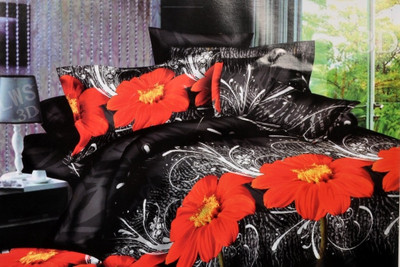 66% OFF on Valtellina Polyester Floral Double Bedsheet