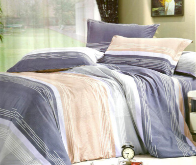 28% OFF on RosePetal Polycotton Striped Double Bedsheet