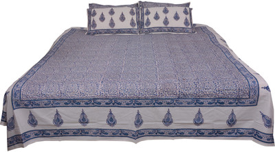 54% OFF on Chhipa Prints Cotton Floral Double King Bedsheet