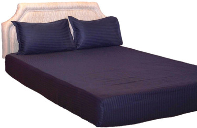 8% OFF on Trance Home Cotton Striped Single Fitted Bedsheet