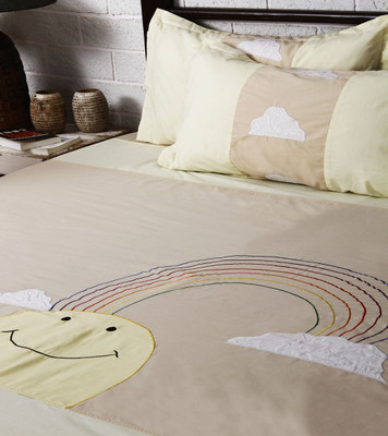 39% OFF on Lullabies By Sukuma Cotton Solid Double King Bedsheet