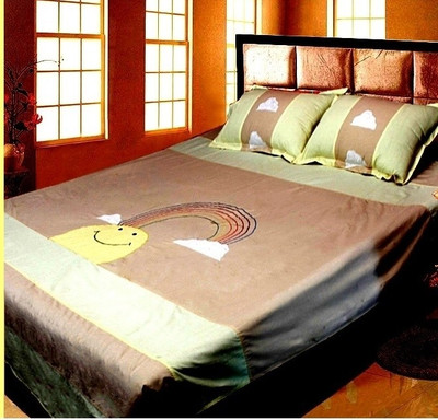 37% OFF on Lullabies By Sukuma Cotton Solid Double King Bedsheet