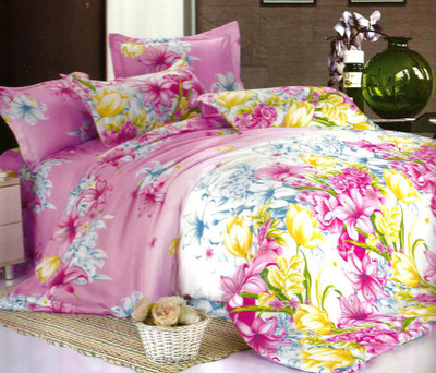 56% OFF on Reliable Polycotton Floral Double Bedsheet