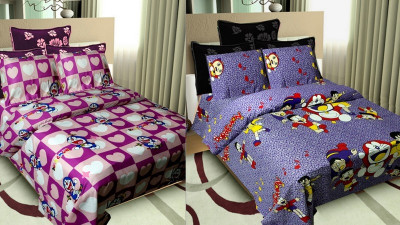 50% OFF on Shopgrab Cotton Printed Double Bedsheet