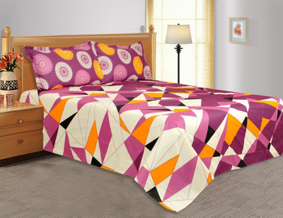 33% OFF on Salona Bichona Cotton Printed Double Bedsheet 1 Double Bedsheet, 2 Pillow covers, Multicolor