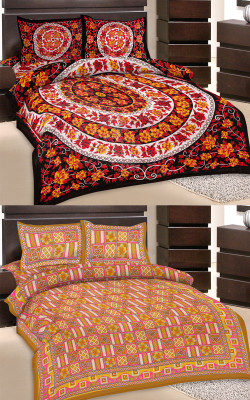 50% OFF on Rangasthali Cotton Printed Double Bedsheet