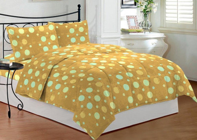 4% OFF on Bombay Dyeing Polycotton Printed Single Bedsheet 2 Pillow covers, 1 Bedsheet, Yellow