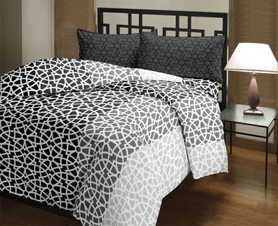 Trident Cotton Printed Queen Bedsheet Trident Cotton Printed Queen Bedsheet