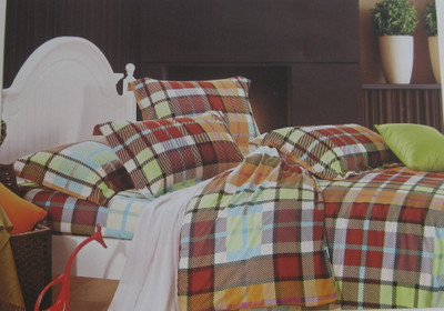 26% OFF on Live In Polycotton Checkered Double Bedsheet