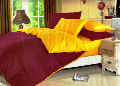 70% OFF on Rose Petal Cotton Solid Queen Bedsheet