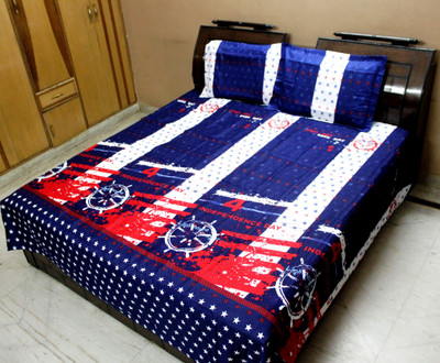57% OFF on Indiano Polycotton Printed Double Bedsheet