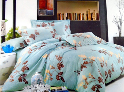 27% OFF on North West Polycotton Double Bedsheet 1 Bedsheet, 2 Pillow Covers, Blue