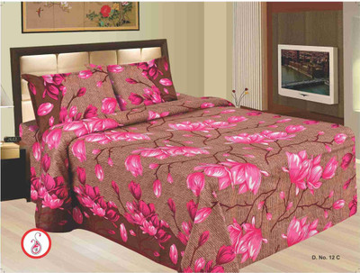 56% OFF on Bazarvilla Cotton Floral Double Bedsheet