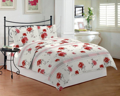 41% OFF on Bombay Dyeing Cotton Printed Double Bedsheet 2 Pillow covers, 1 Bedsheet, Red