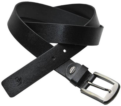 49% OFF on Sondagar Arts Men Formal Black Genuine Leather Belt Black