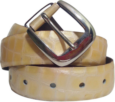 50% OFF on The Stuff Women Casual White Genuine Leather Belt White