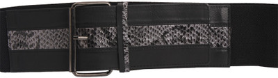 20% OFF on Khoobsurati Women Casual Black Fabric Belt Black