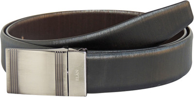 10% OFF on Elan Men Formal Black, Tan Genuine Leather Reversible Belt Black, Tan