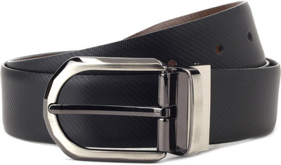 15% OFF on Newhide Men Brown, Black Metal Reversible Belt Black and Brown