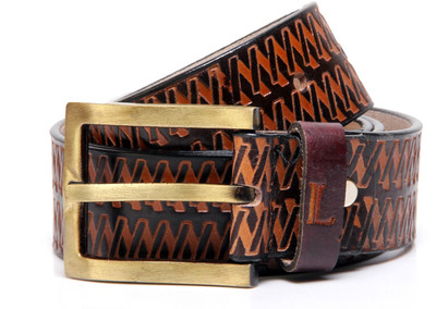 70% OFF on Ligans NY Men Formal, Casual Tan Genuine Leather Belt Tan