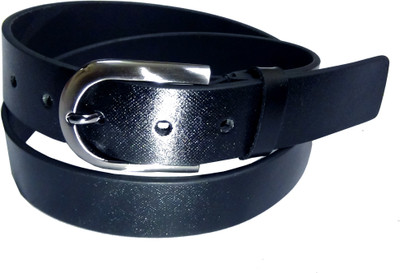 70% OFF on Manshkhino Men Formal Black Genuine Leather Belt BLK