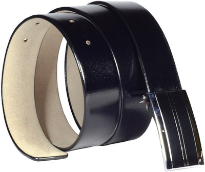 70% OFF on Magiq Men Casual, Formal Black Genuine Leather Belt Black