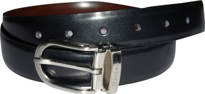 55% OFF on Hidea Men Formal Black, Brown Genuine Leather Reversible Belt Black/Brown-01