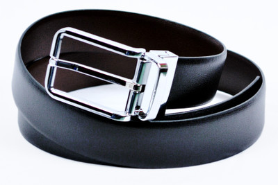 40% OFF on Izma Men Formal Black Genuine Leather Reversible Belt Black