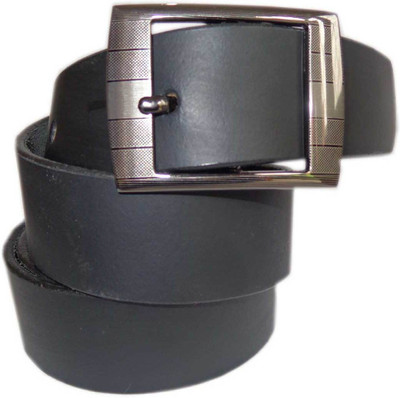 27% OFF on Good Life Stuff Men Formal Black Genuine Leather Belt Black