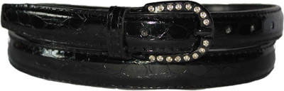 59% OFF on Authority Women Casual Black Canvas Belt Black