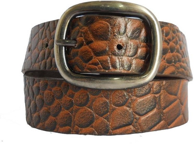 Rabya Men Semi-formal Tan Genuine Leather Belt Tan11