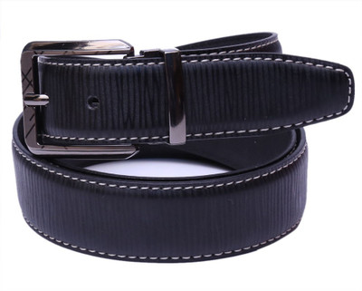 55% OFF on Moac Men Casual Black Artificial Leather Belt Black
