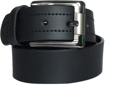 49% OFF on Spanishleatherite Men Casual, Formal Black Genuine Leather Belt Black