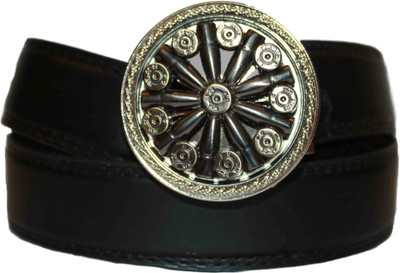 59% OFF on Authority Men Casual Black Genuine Leather Belt Black