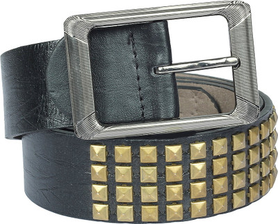 50% OFF on Blute Fittings Men Evening, Party Black Artificial Leather Belt Black