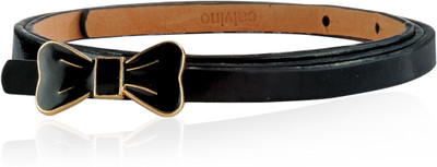 62% OFF on Calvino Girls Casual, Evening/Party Black Artificial Leather Belt Black