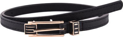 75% OFF on Buckle Up Women Casual Black Artificial Leather Belt Black
